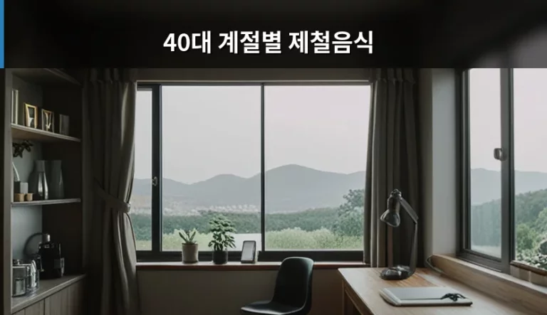 40대 계절별 제철음식 건강 관리 가이드