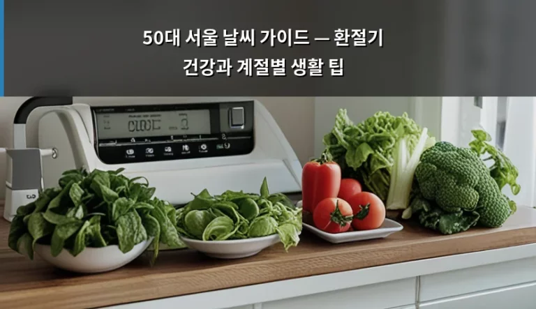 50대 서울 날씨 가이드 — 환절기 건강과 계절별 생활 팁