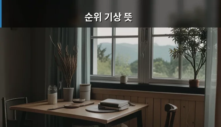 순위 기상 뜻과 랭킹 급상승의 원인 분석