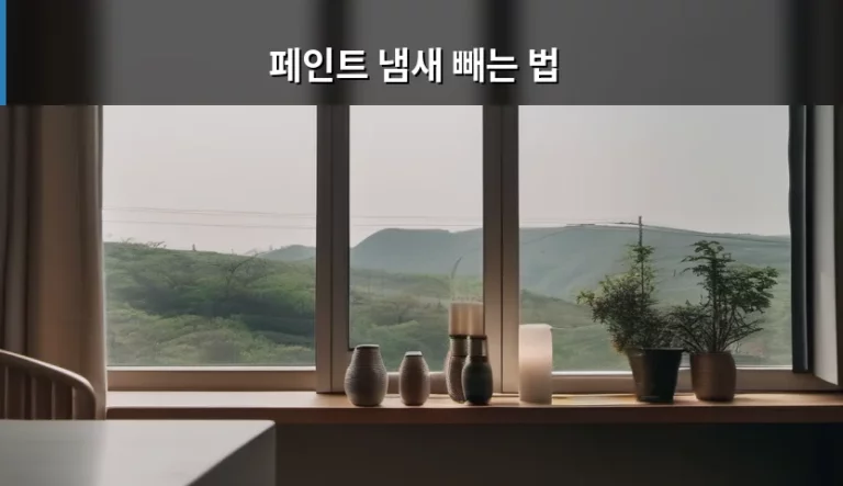 페인트 냄새 빼는 법 및 실내 공기 정화 가이드