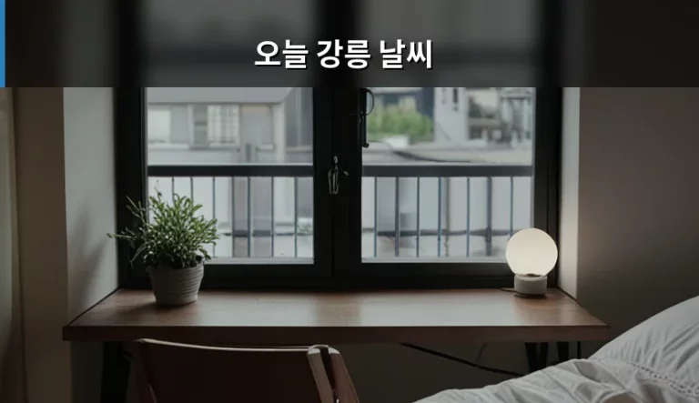 오늘 강릉 날씨 확인법과 지역별 맞춤 옷차림 가이드