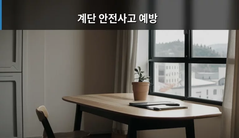 계단 안전사고 예방을 위한 환경 개선과 주의사항