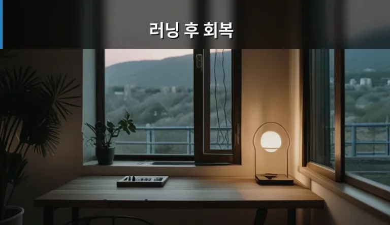러닝 후 회복 돕는 근육 관리와 영양 섭취 가이드
