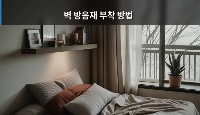 벽 방음재 부착 방법과 공간별 시공 노하우