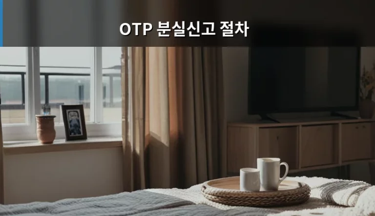 OTP 분실신고 절차와 재발급 방법 및 주의사항 가이드