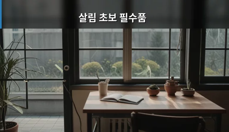 살림 초보 필수품 리스트와 효율적인 공간 관리법