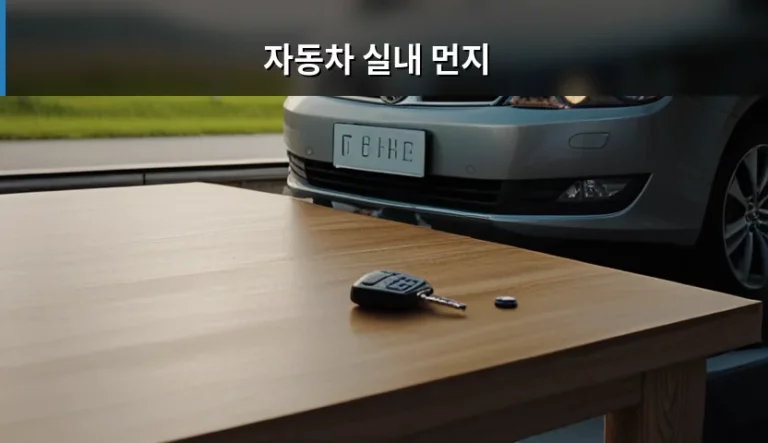 자동차 실내 먼지 제거 방법과 쾌적한 관리 팁