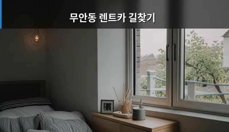강남 무안동 렌트카 길찾기 주의사항과 꿀팁