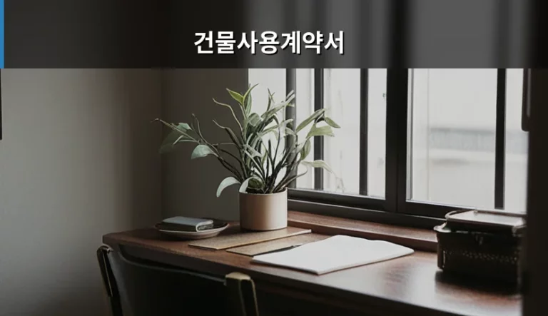 건물사용계약서 작성법과 주의사항 및 법적 보호 가이드