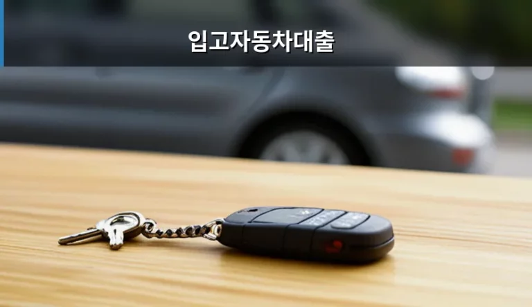 입고자동차대출 조건과 사업자 활용 방법 정리