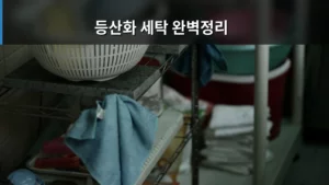 등산화 세탁 완벽정리 및 소재별 관리 방법