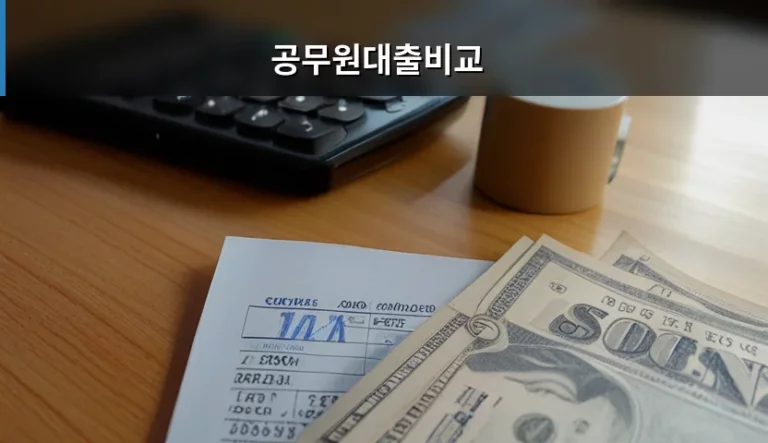 공무원대출비교 기준과 낮은 금리 상품 찾는 방법