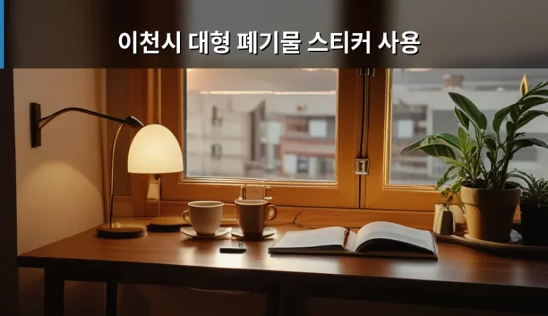 이천시 대형 폐기물 스티커 사용 방법과 배출 주의사항